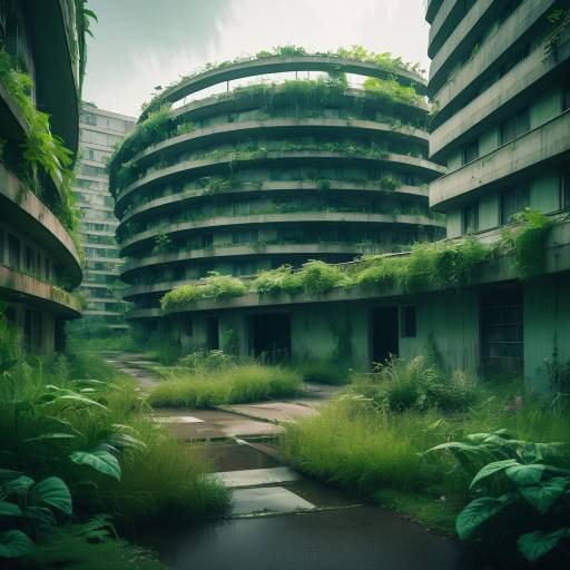 Overgrown Abandoned Urban Building