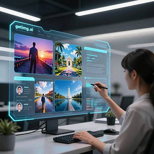 Futuristic AI Interface Concept Art