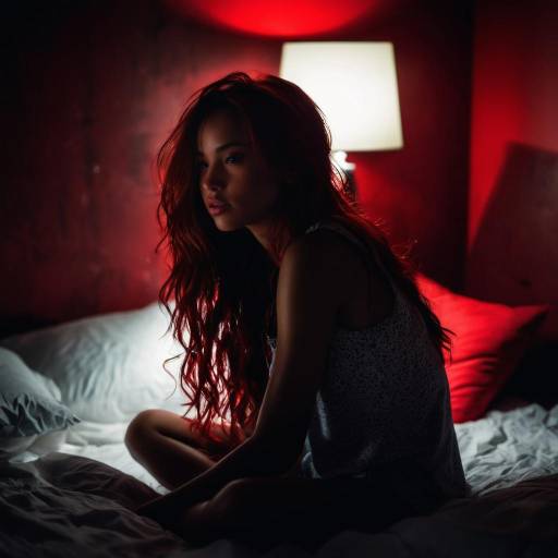 Seductive Brazilian Model in Dim Room