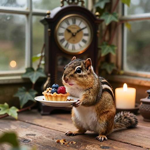 Cozy Candlelit Chipmunk Nook