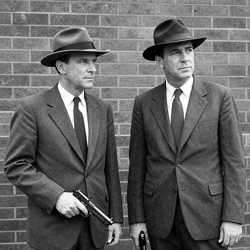 Vintage Crime Scene Portrait of Two Men
