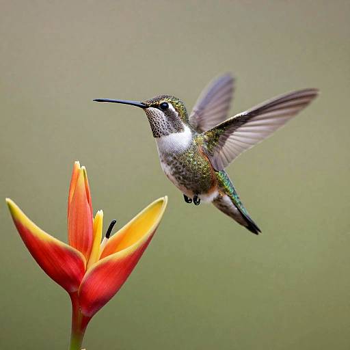 Long-Exposure Delicate Hummingbird Portrait