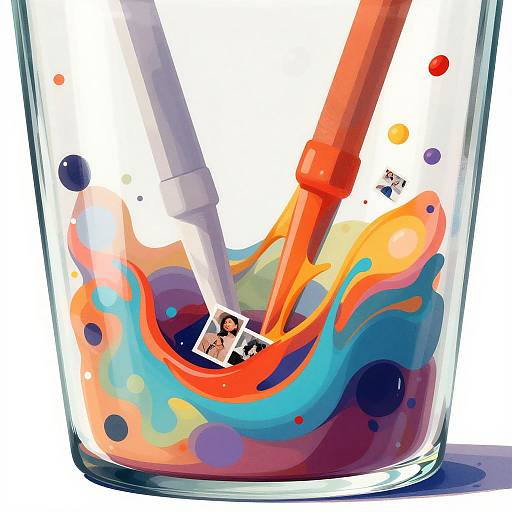 Abstract Art Blender in Glass Container