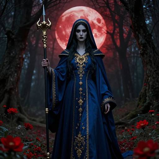 Eerie Hecate in Haunting Forest