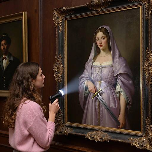 Artistic Scene of Two Women in Dim Light