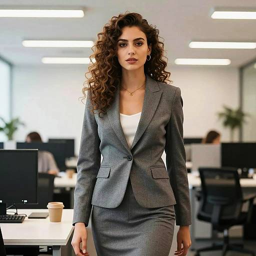 Permed Curls Female Executive Style