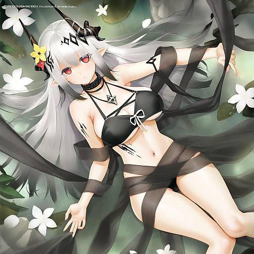 Illustration of Mudrock (silent night) (arknights), arknights in the style of Happoubi jin