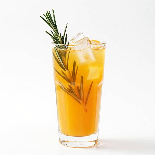Vibrant Orange Cocktail with Rosemary