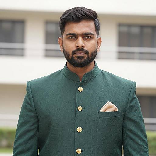 Elegant Indian Groom Reception Portrait