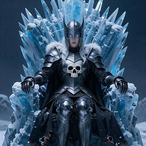 Frost Death Knight on Ice Throne