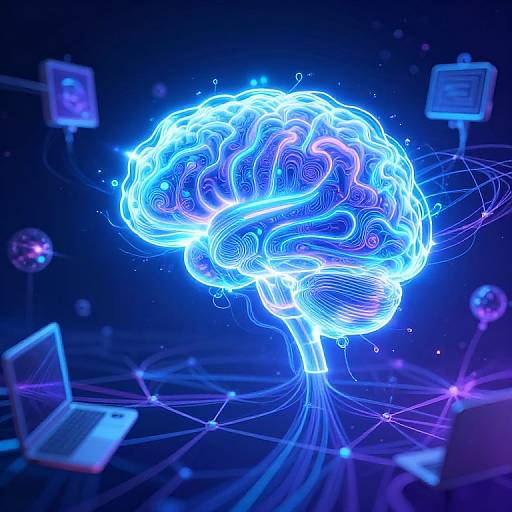 Surreal AI Brain Digital Art