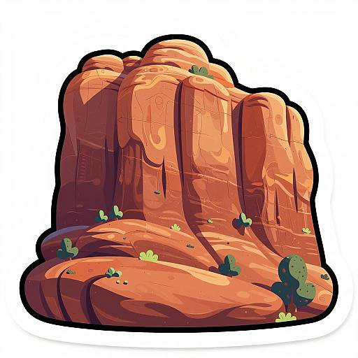 Colorful Holographic Cathedral Rock Sticker