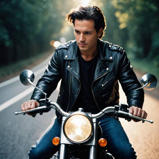 Dynamic Vintage Motorcycle Rider Photography