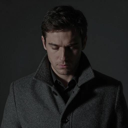 Somber Portrait in Dim Lighting