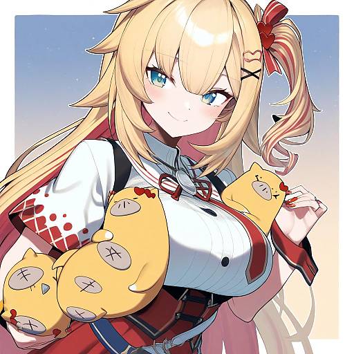 Illustration of Haaton (akai haato), hololive in the style of Spacezin