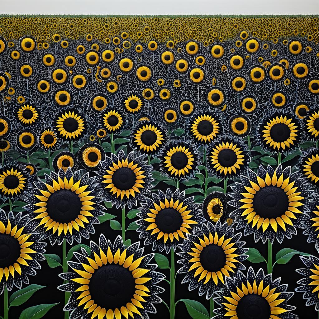 Yayoi Kusama-Inspired Black Sunflowers