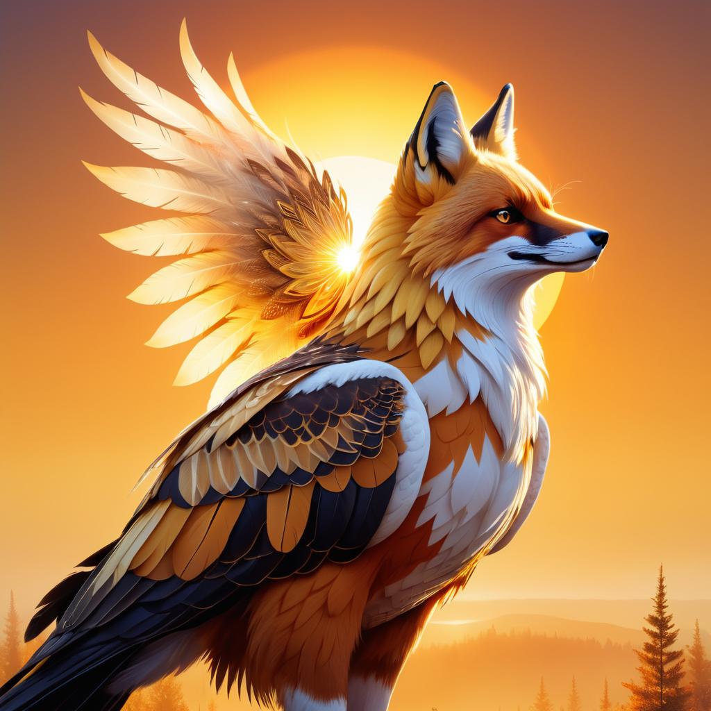 Hawk-Fox Fusion at Sunrise