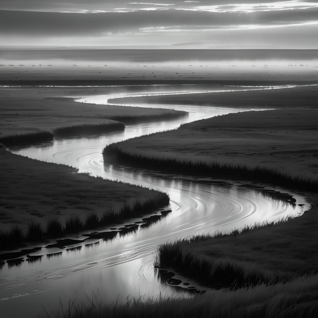 Moody Monochrome of Tallgrass Plains