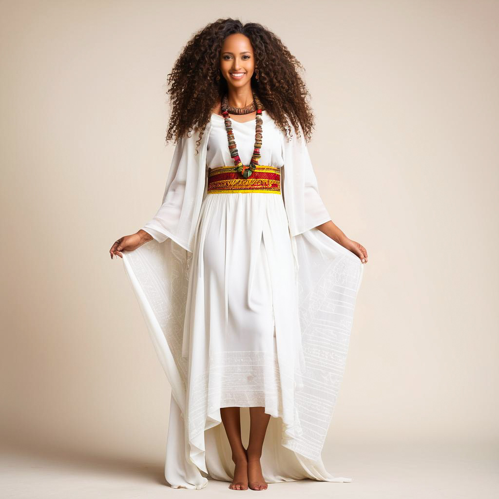 Elegant Ethiopian Mother in Traditional Attire