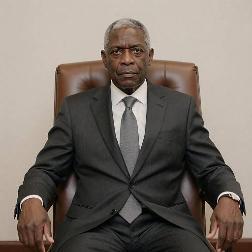 Serious Middle-Aged Black Executive Portrait