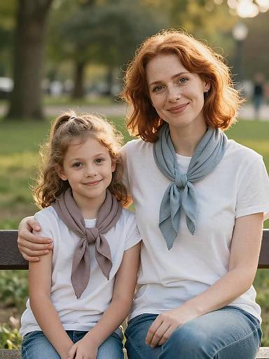 Golden-Hour Mother and Daughter Portrait