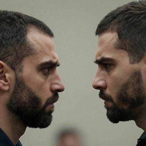 Intense Side Profile of Two Men