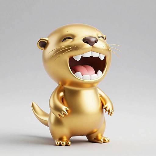 Shiny Gold Plushie Otter