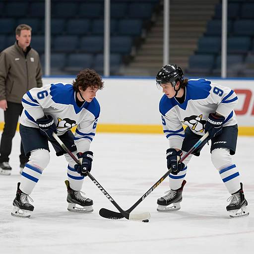 Dynamic Ice Hockey Players in Action
