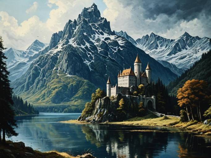 Majestic Elvenar Castle Landscape Wallpaper
