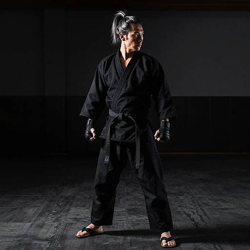 Noir Veteran Martial Artist Portrait