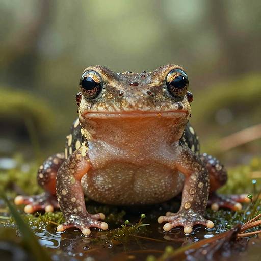 Anthro Newt Wetland Cartographer Facing Camera