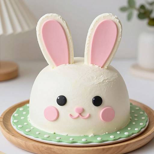 Adorable Bunny Cake with Pink Ears