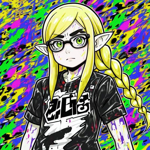 Illustration of Agent 3 (splatoon 3), splatoon (series) in the style of Kame (kamepan44231)
