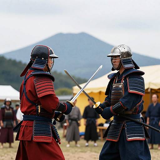 Epic Samurai Duel at Mountain's Edge