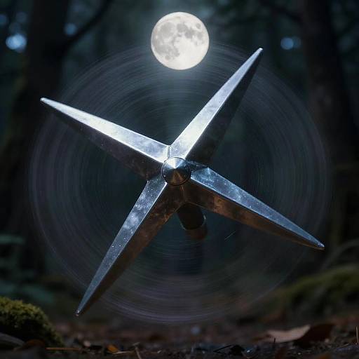 Shuriken Ninja Star in Motion