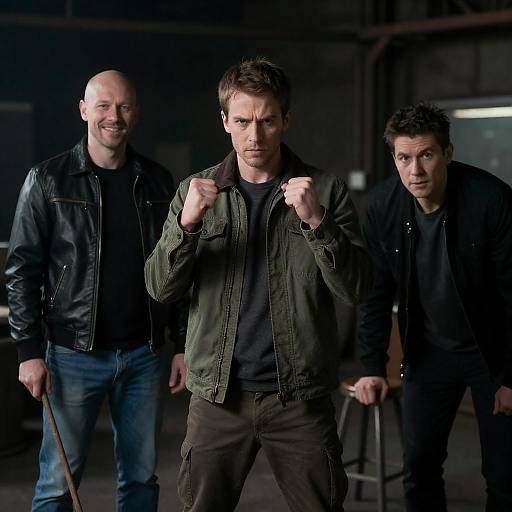 Intense Confrontation in Industrial Setting