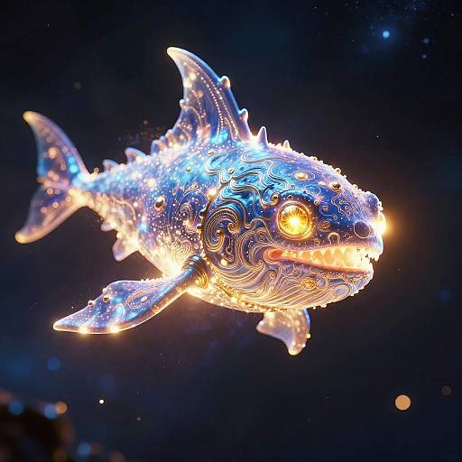 Luminous Leviathan in Neon Baroque