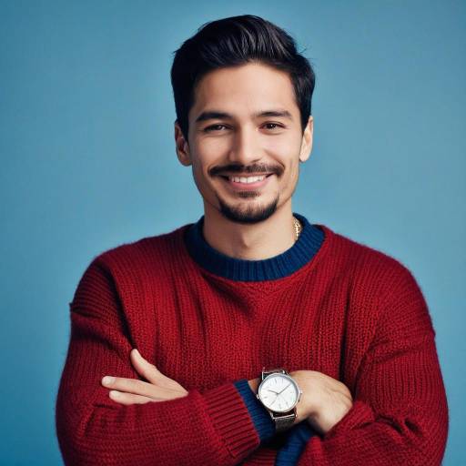Smiling Young Man in Red Sweater