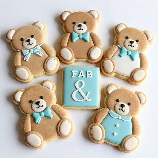 Teddy Bear Baby Shower Cookies