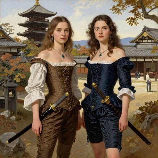 Glamour Models in 17th Century Attire