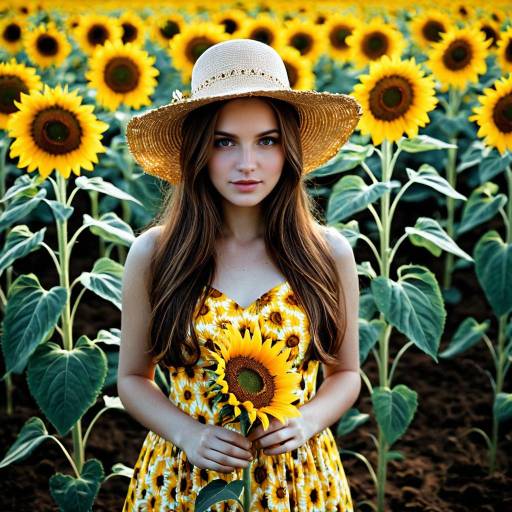 Girl in Realistic Sunflower Costume