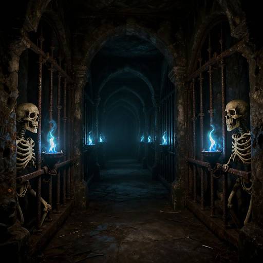Haunting Labyrinthine Dungeon Corridor
