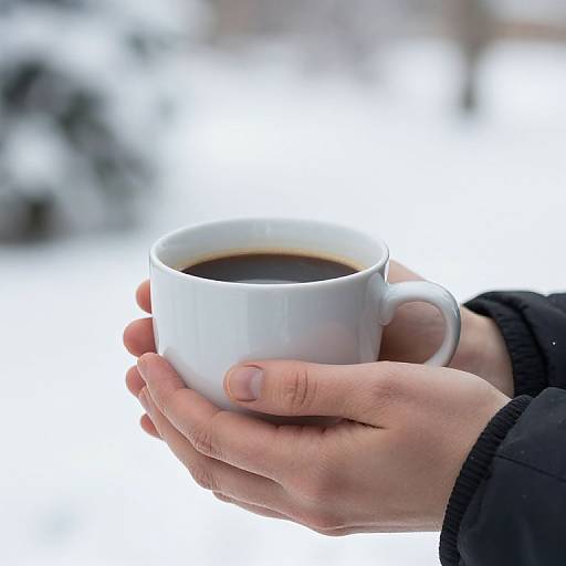 Close-Up Winter Coffee Moment