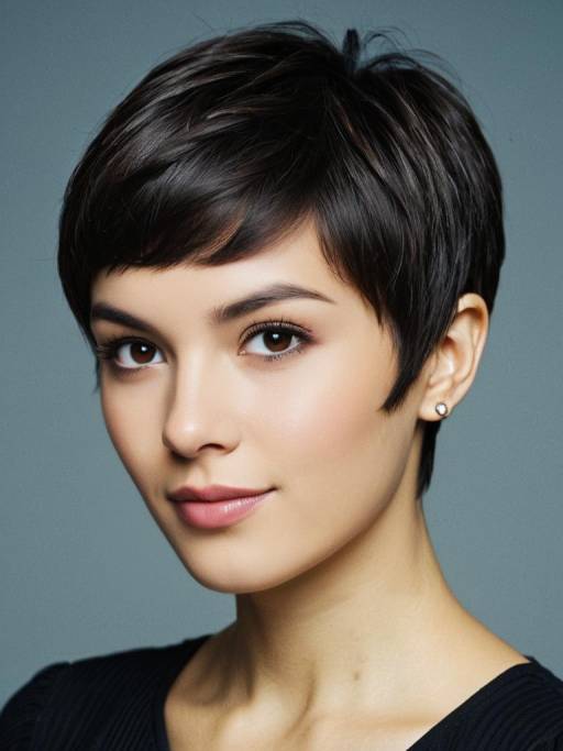 Professional Headshot of Pixie Cut Woman