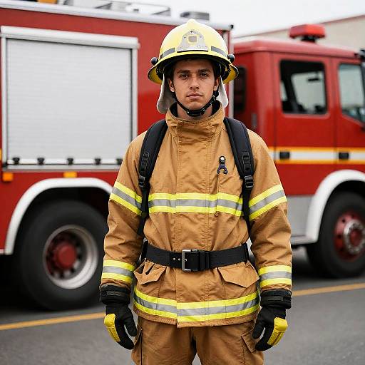 Firefighter Halloween Costume Scene