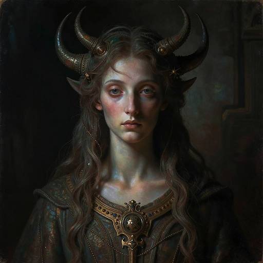 Eldritch Deity Portrait in Moody Light