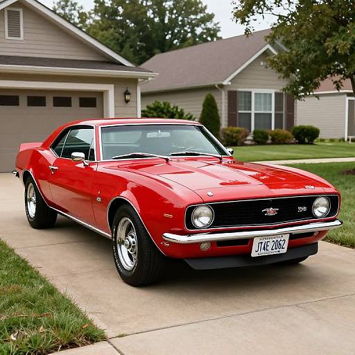 Classic 1967 Red Chevrolet Camaro