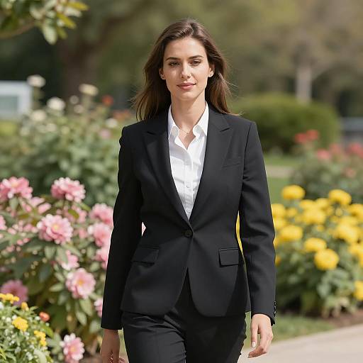 Professional Woman in Nature Blazer Portrait