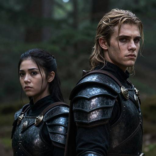 Mysterious Duo in Enchanted Forest