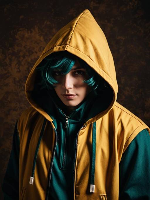 Cosplayer in Hood Costume
